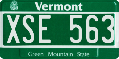 VT license plate XSE563