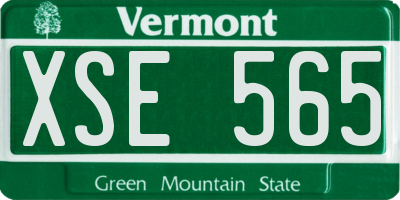 VT license plate XSE565