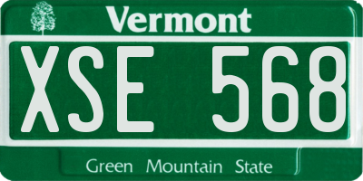 VT license plate XSE568