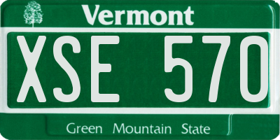 VT license plate XSE570