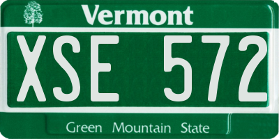 VT license plate XSE572