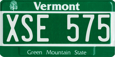 VT license plate XSE575