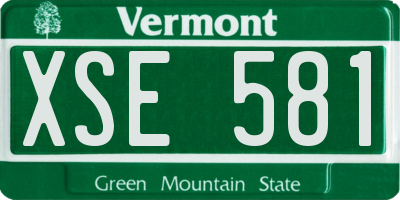 VT license plate XSE581