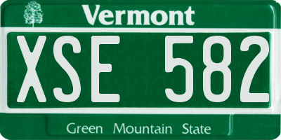 VT license plate XSE582