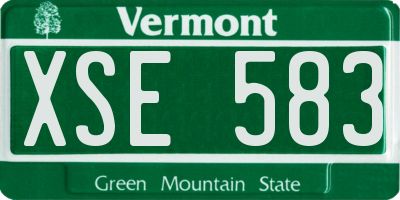 VT license plate XSE583