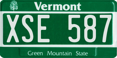VT license plate XSE587