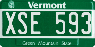 VT license plate XSE593