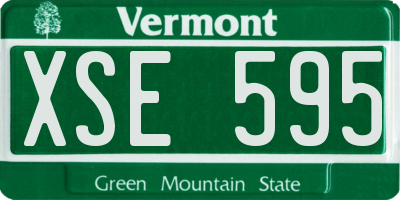 VT license plate XSE595