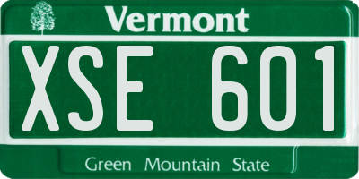 VT license plate XSE601