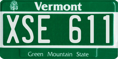 VT license plate XSE611
