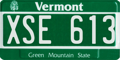 VT license plate XSE613