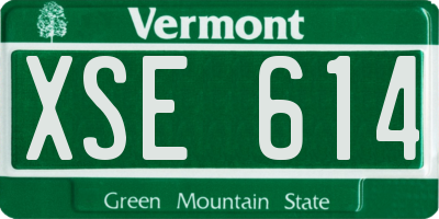 VT license plate XSE614