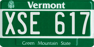 VT license plate XSE617