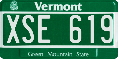 VT license plate XSE619