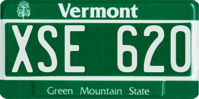VT license plate XSE620