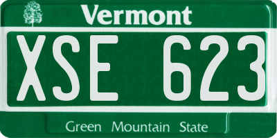 VT license plate XSE623