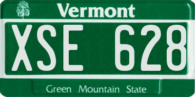 VT license plate XSE628