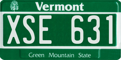 VT license plate XSE631