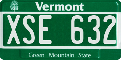 VT license plate XSE632