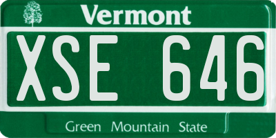 VT license plate XSE646