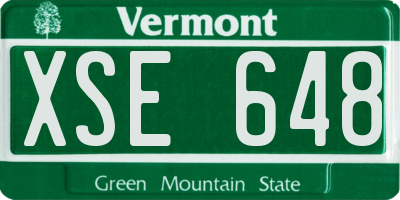 VT license plate XSE648