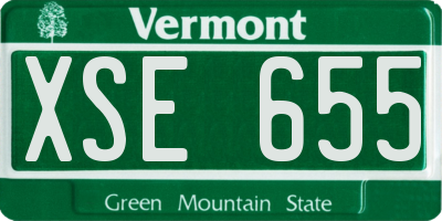 VT license plate XSE655