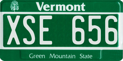 VT license plate XSE656