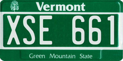 VT license plate XSE661