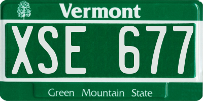 VT license plate XSE677