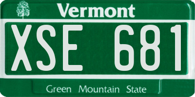 VT license plate XSE681