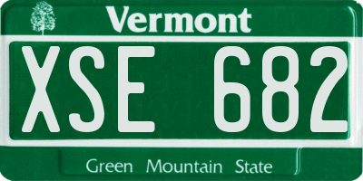 VT license plate XSE682