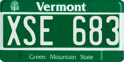 VT license plate XSE683