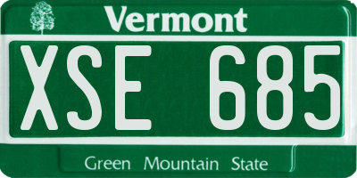 VT license plate XSE685