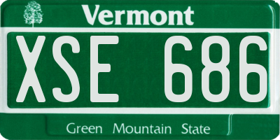 VT license plate XSE686