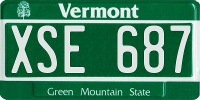VT license plate XSE687