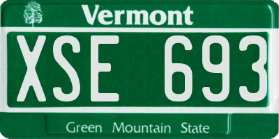 VT license plate XSE693