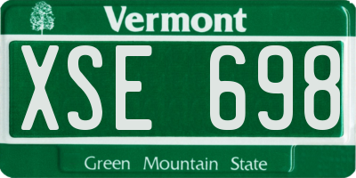VT license plate XSE698