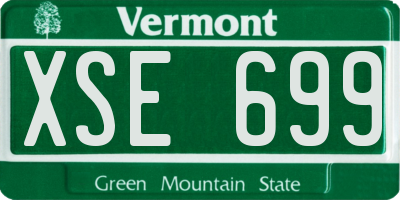 VT license plate XSE699