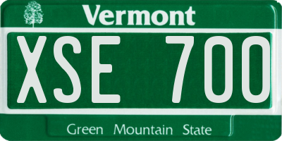 VT license plate XSE700