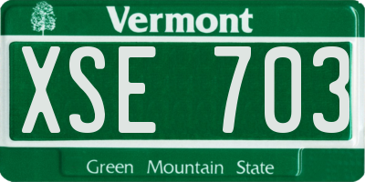 VT license plate XSE703