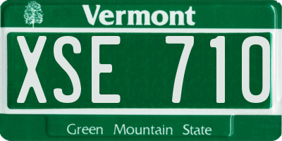 VT license plate XSE710