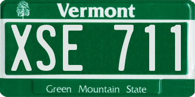 VT license plate XSE711