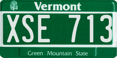 VT license plate XSE713