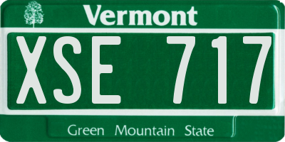 VT license plate XSE717