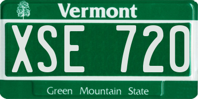 VT license plate XSE720
