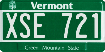 VT license plate XSE721