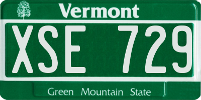 VT license plate XSE729