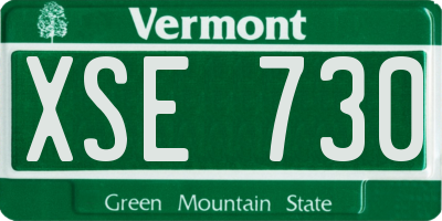 VT license plate XSE730