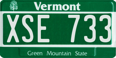 VT license plate XSE733