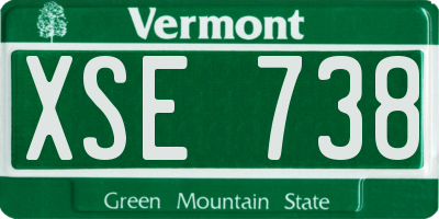 VT license plate XSE738